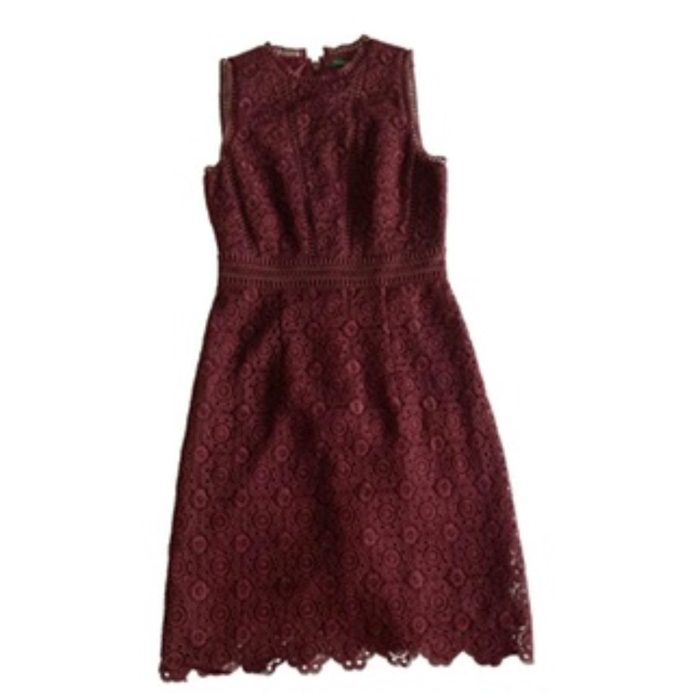 Forever New deep purple plum lace/crochet embroidered bodycon dress size 2